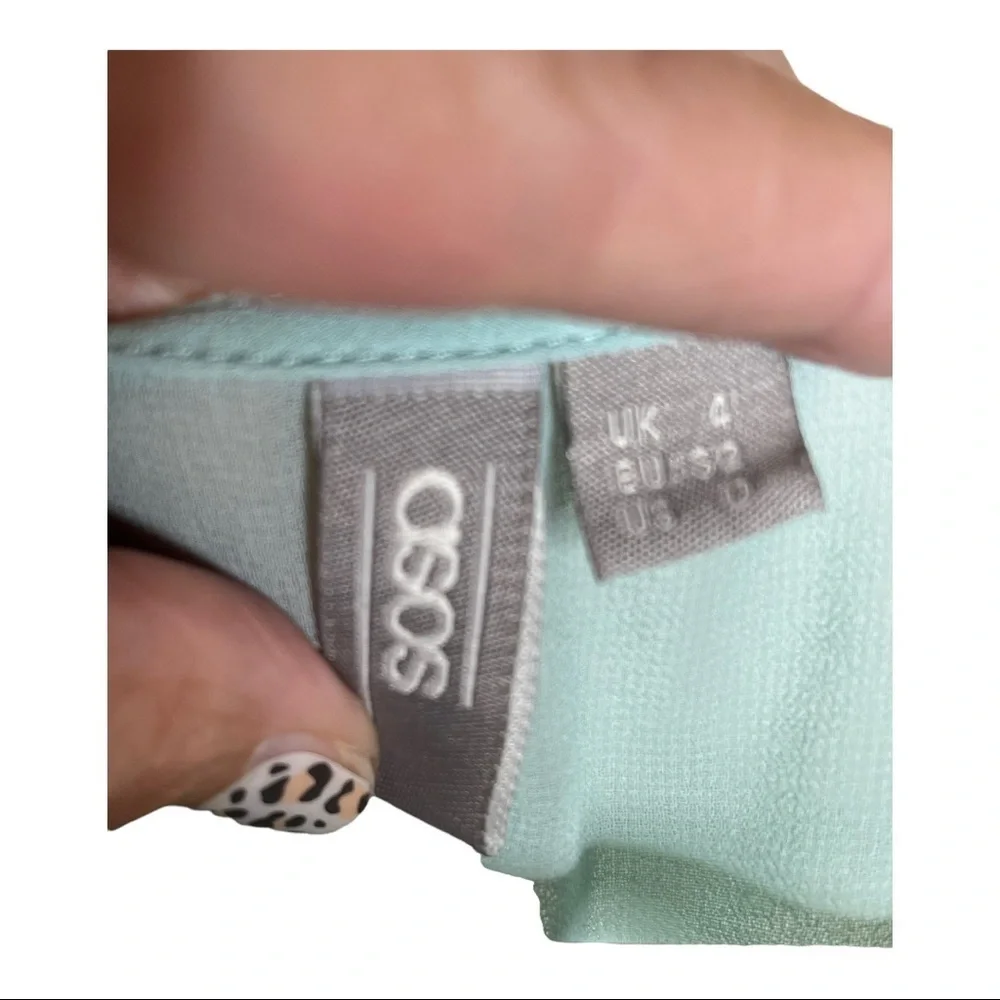 ASOS Wrap Front Chiffon Maxi Beach Kaftan Size 0 - Picture 10 of 12